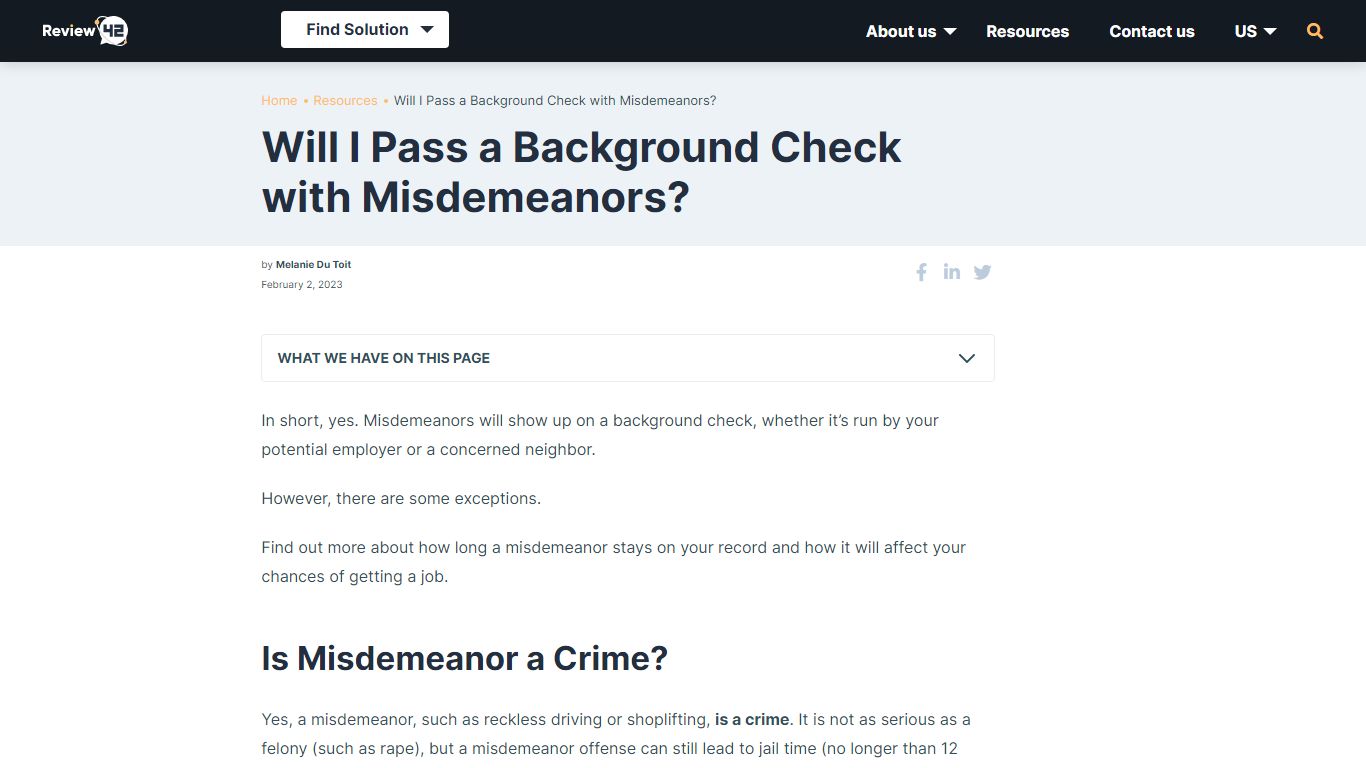 Will I Pass a Background Check with Misdemeanors? - Review42